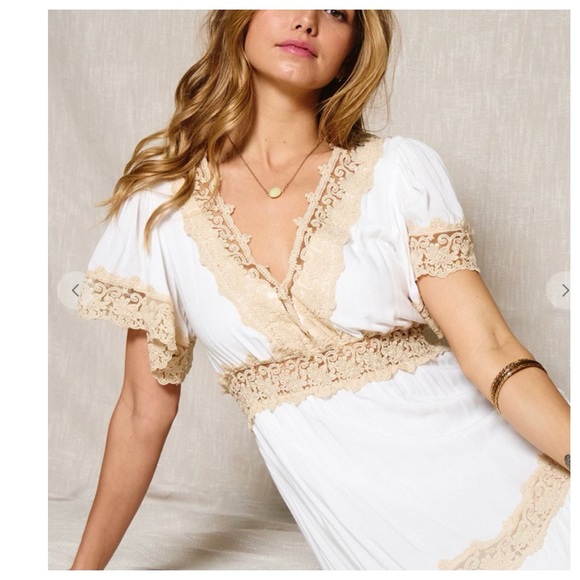 LAST ONE✨Beautiful Boho Gypsy Chic Lace Maxi Dress - Picture 5 of 5